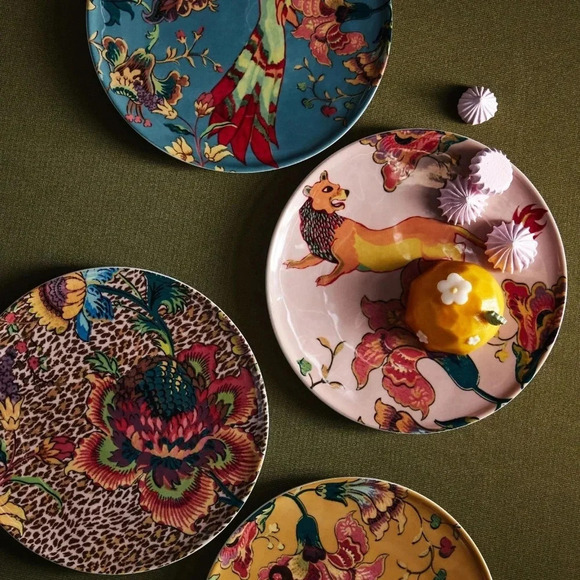 NWT Anthropologie  House Of Hackney  Pink Lion  Desert Plate - Picture 5 of 5